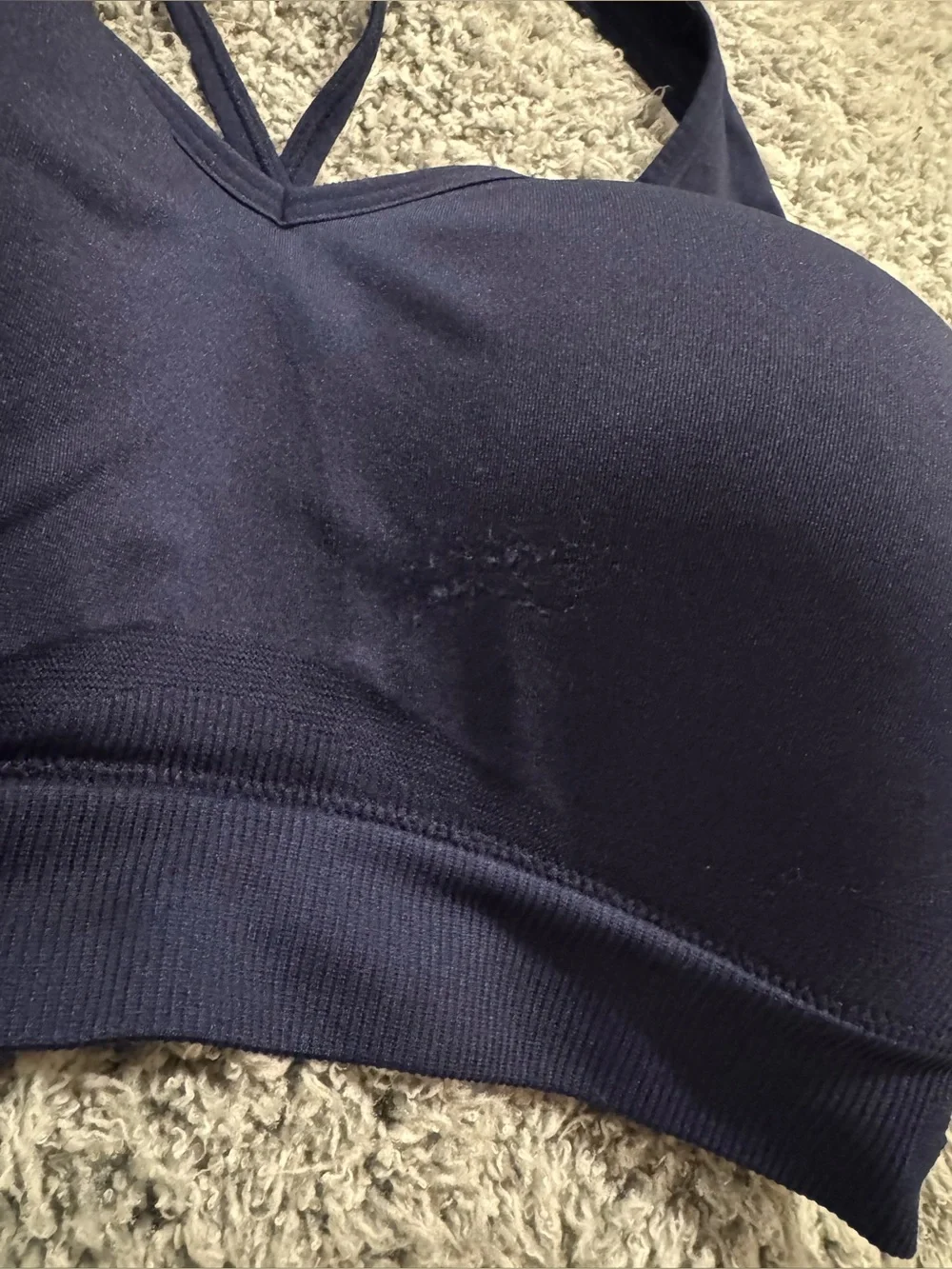 PINK Victoria Secret Navy Crisscross Sports Bra 36DD/E